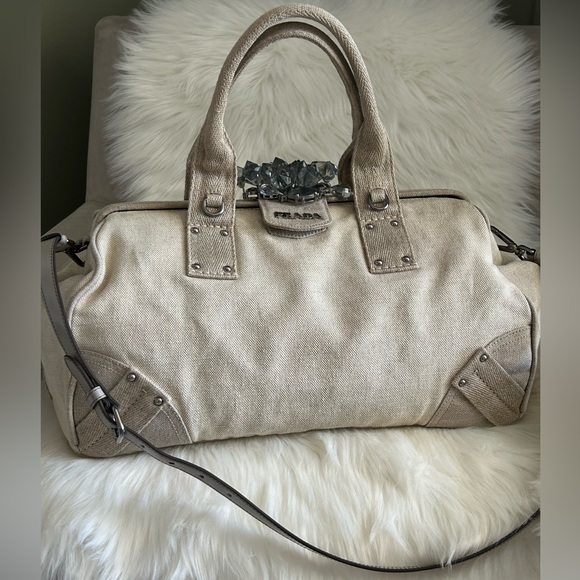 Prada Handbags - PRADA Mistolino Canvas Bag with Strap